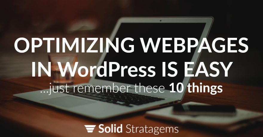 Optimize webpages in WordPress Image